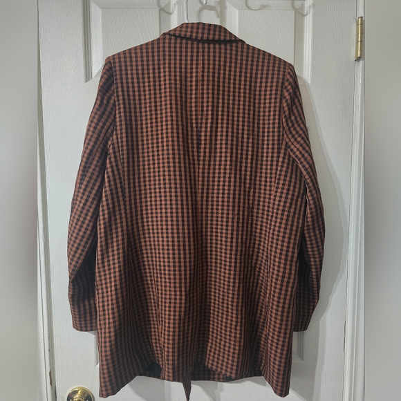 Becca Tilley x Bar III Powersuit Gingham Check Oversized Blazer, Size XL, EUC! - Picture 6 of 9